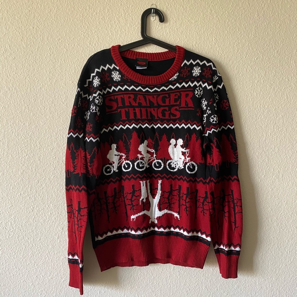 Stranger Things ugly Christmas sweater